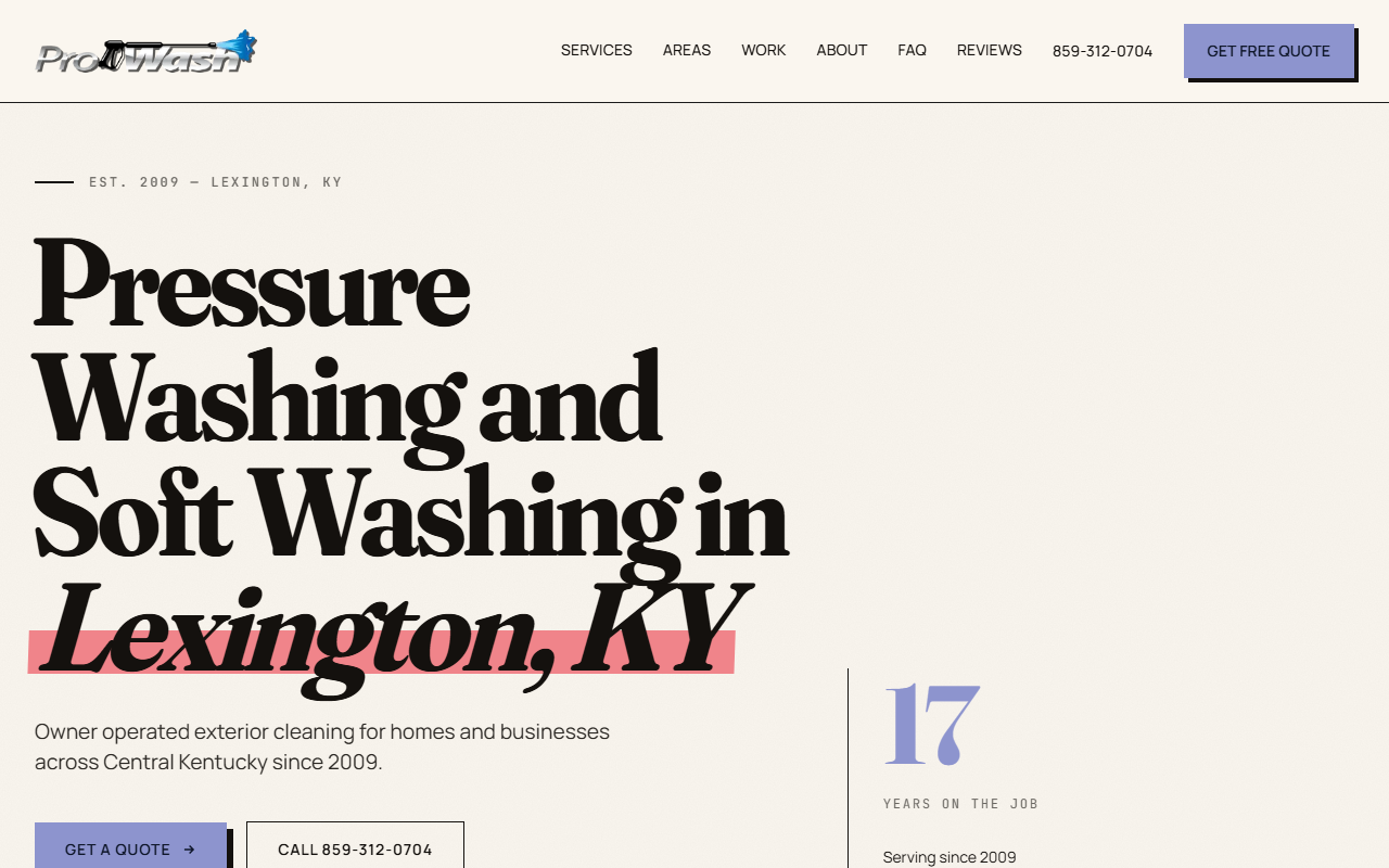 Bold website theme